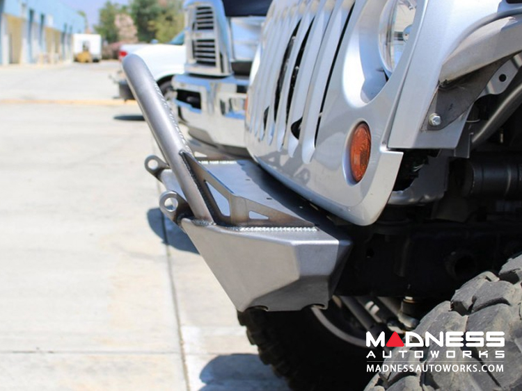 Jeep Wrangler JK by Crawler Conceptz - Skinny Series Front Bumper w/ Fogs, Bar, and Tabs